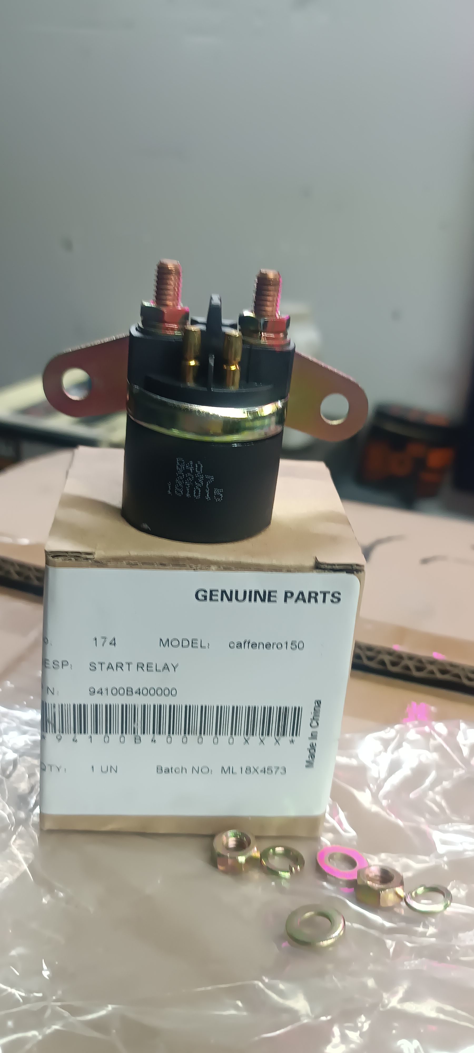رله اتوماتیک استارت موتور بنلی 150 و 250 تک سیلندر قدیم